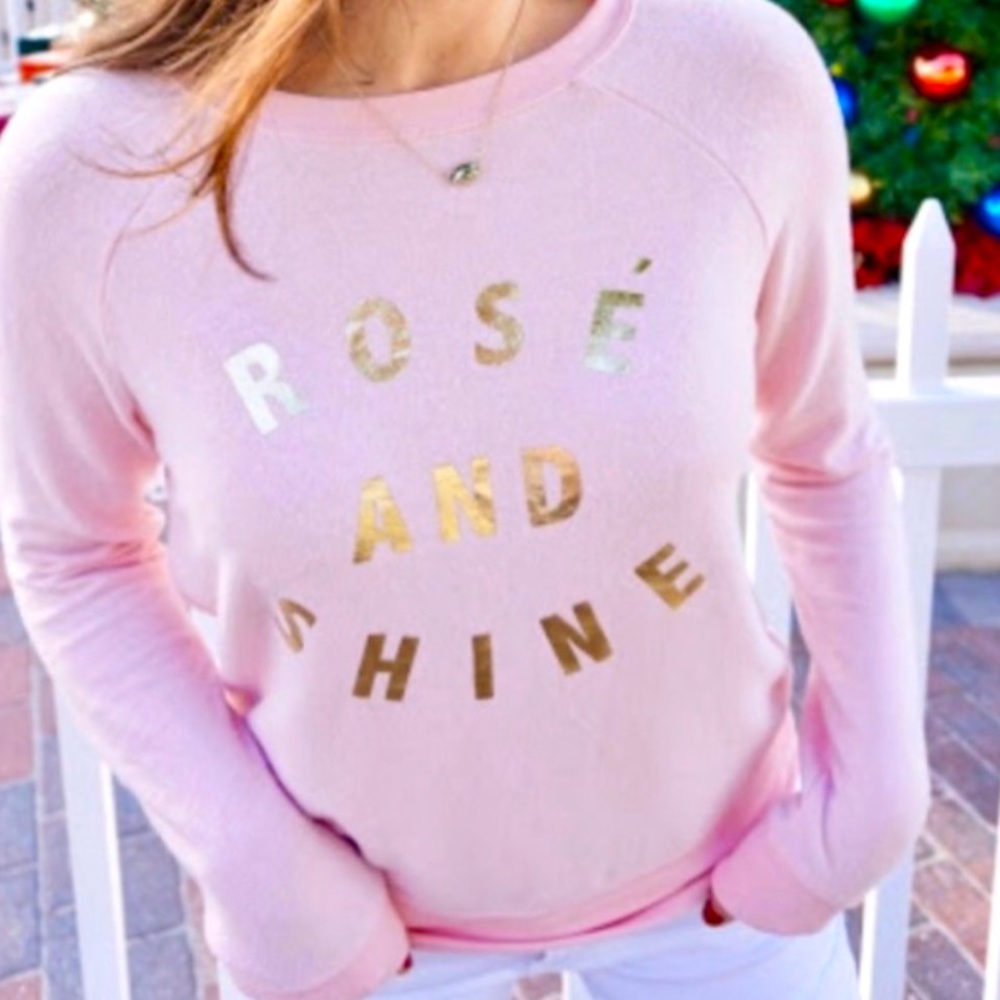 Grayson Threads Rosé and Shine Pink Sweatshirt